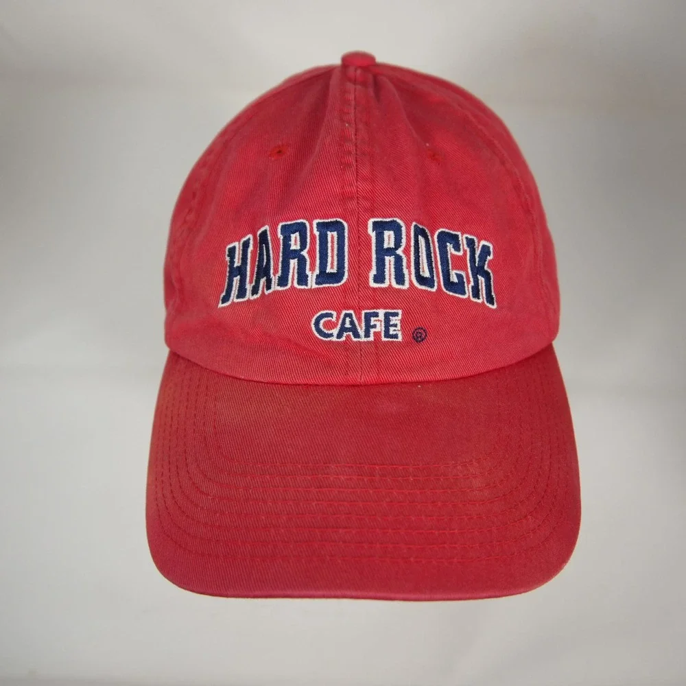 Vintage Hard Rock Cafe Maui Hawaii Baseball Dad Cap Men OSFM Red Embroidered Hat